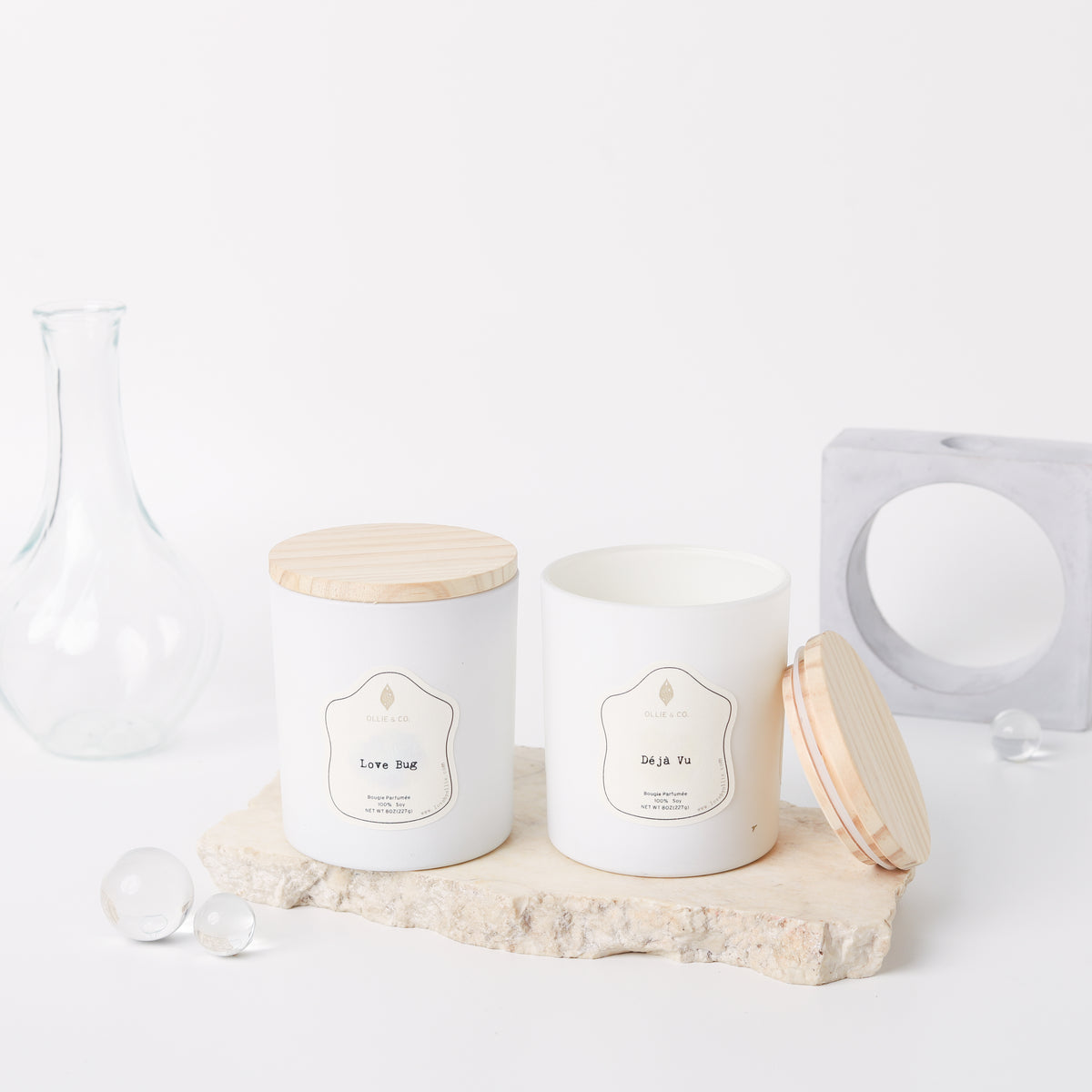 Déjà vu by Ollie & Co. with lemongrass, sage, eucalyptus, cotton flower.
