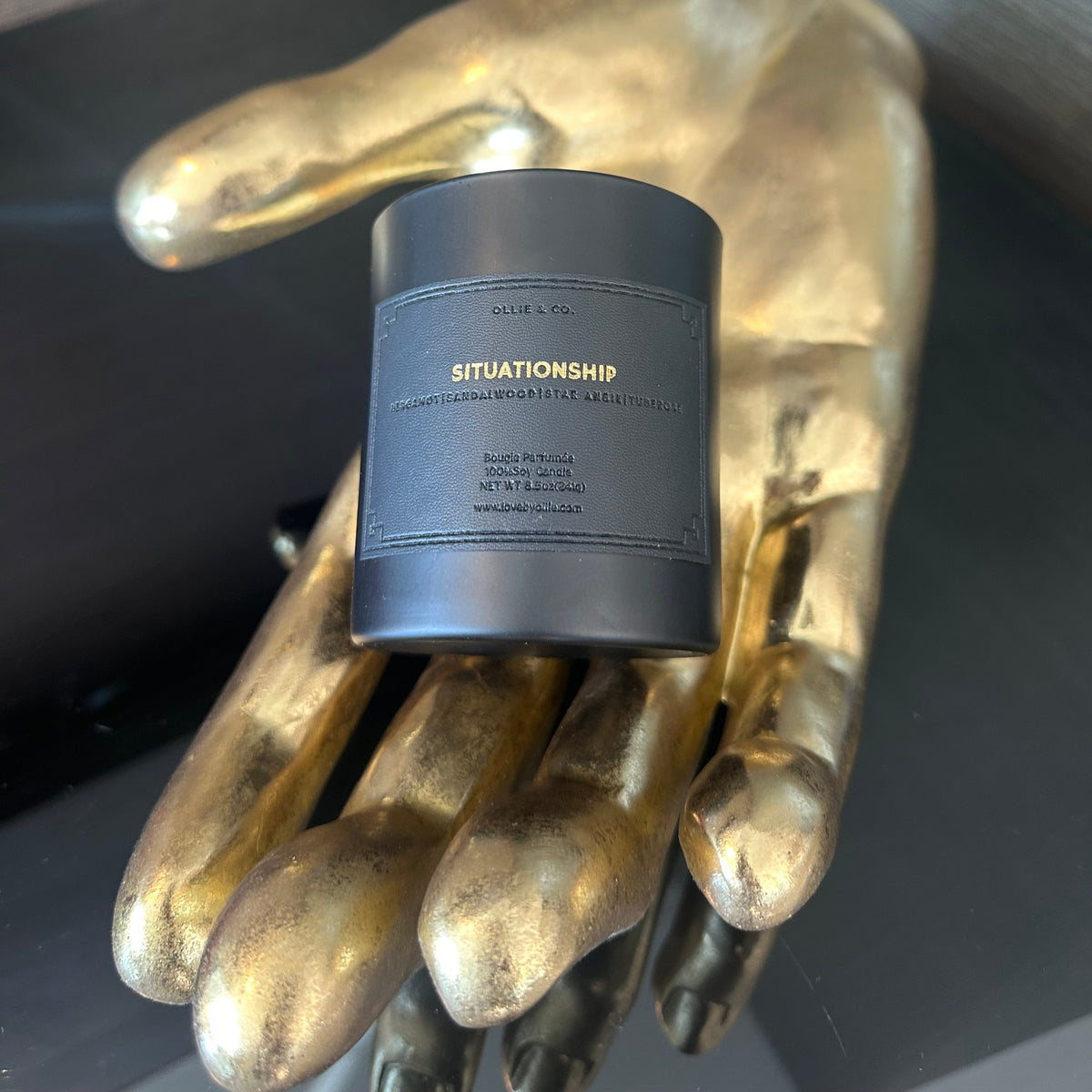 SITUATIONSHIP by Ollie & Co. with bergamot, vetiver, patchouli, jasmine, oakmoss.