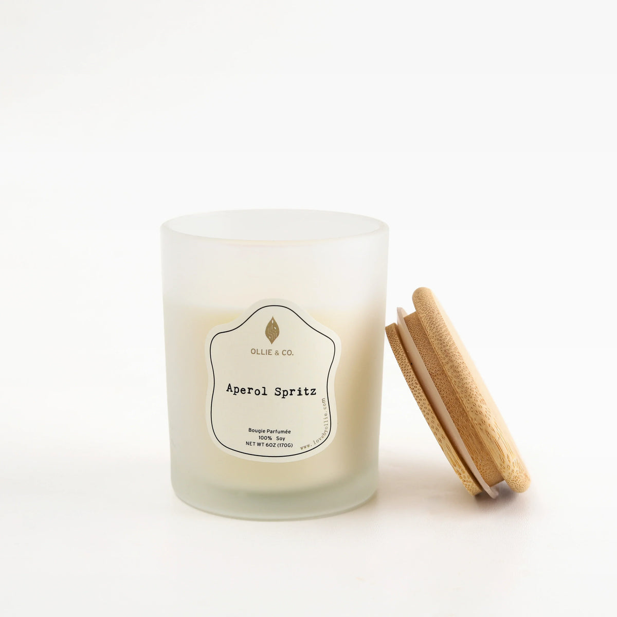 Summer Cocktails candle collection by Ollie & Co. — Aperol Spritz, Lime Margarita, Limoncello, and Pina Colada.