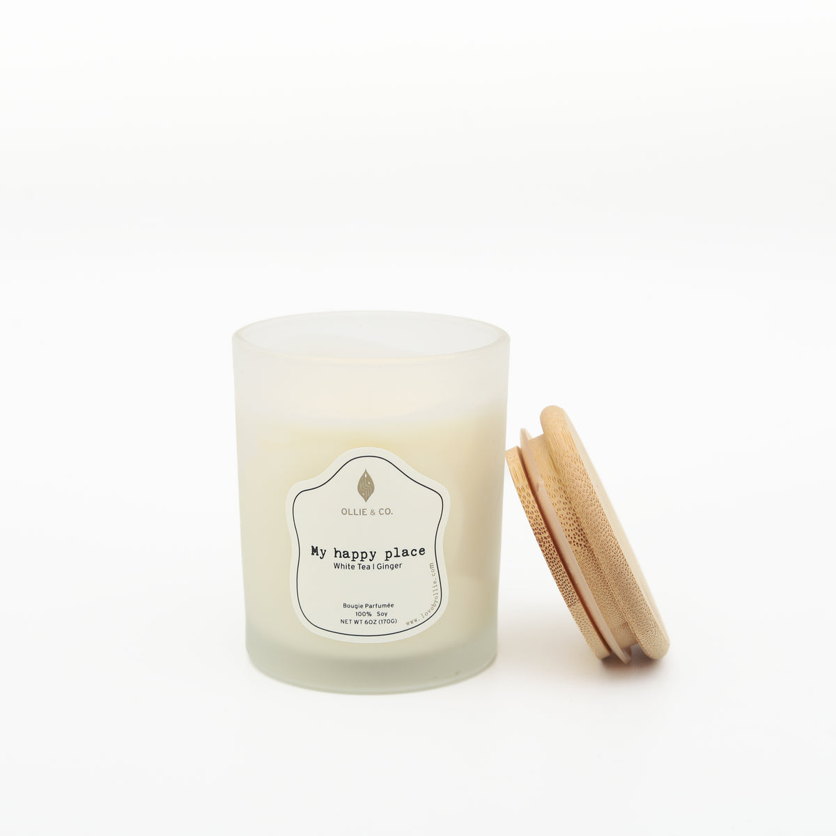 My Happy Place by Ollie & Co. with white tea, ginger.
