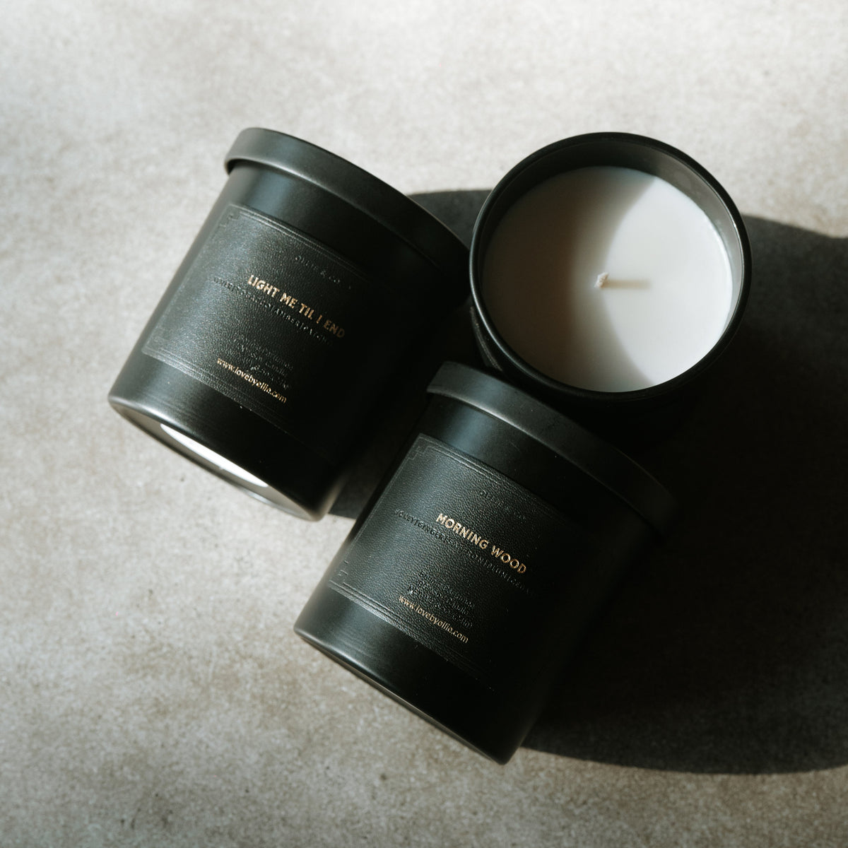 LIGHT ME TIL I END by Ollie & Co. with leather, tobacco, amber, patchouli, vetiver.