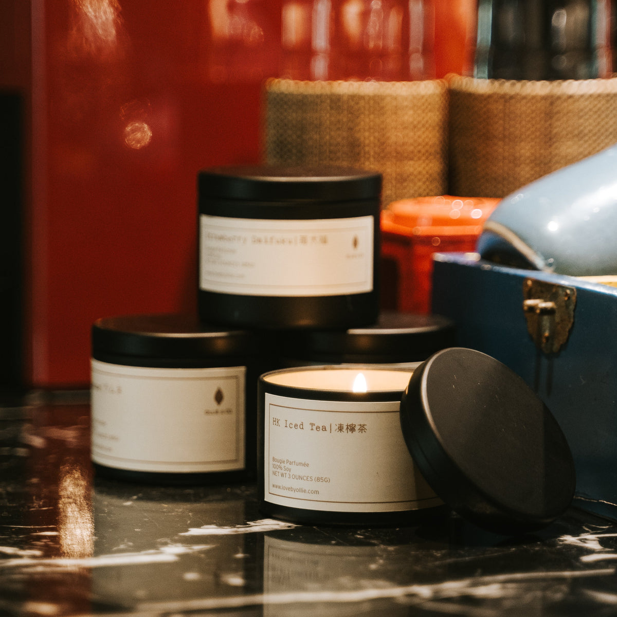HK Iced Tea by Ollie & Co. with lemon, citrus, Earl Grey, black tea.