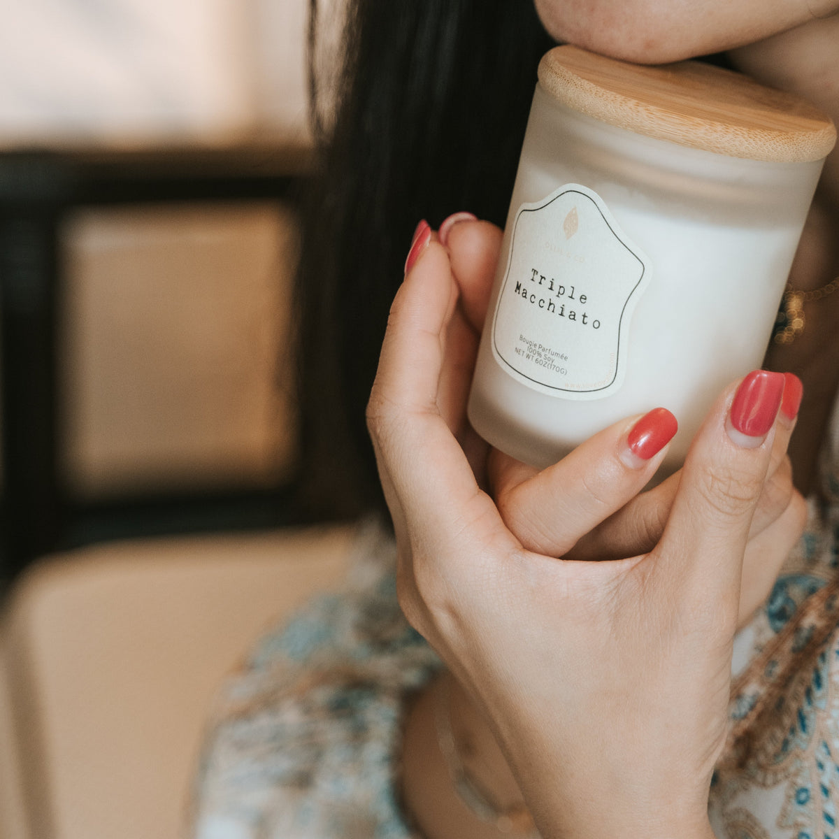 Triple Macchiato by Ollie & Co. with caramel, coffee, cream.