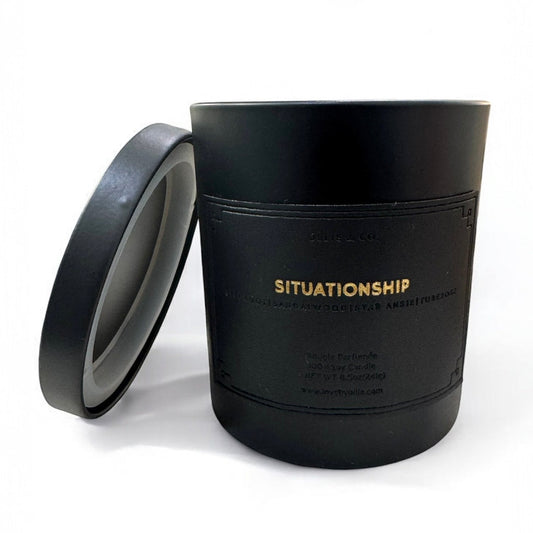 SITUATIONSHIP by Ollie & Co. with bergamot, vetiver, patchouli, jasmine, oakmoss.