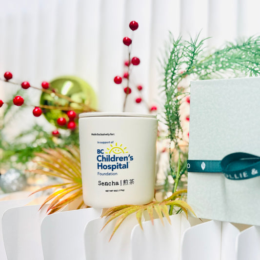 Sencha for BC Children's Hospital Foundation by Ollie & Co. with sencha, Japanese green tea, clean herbal aroma.