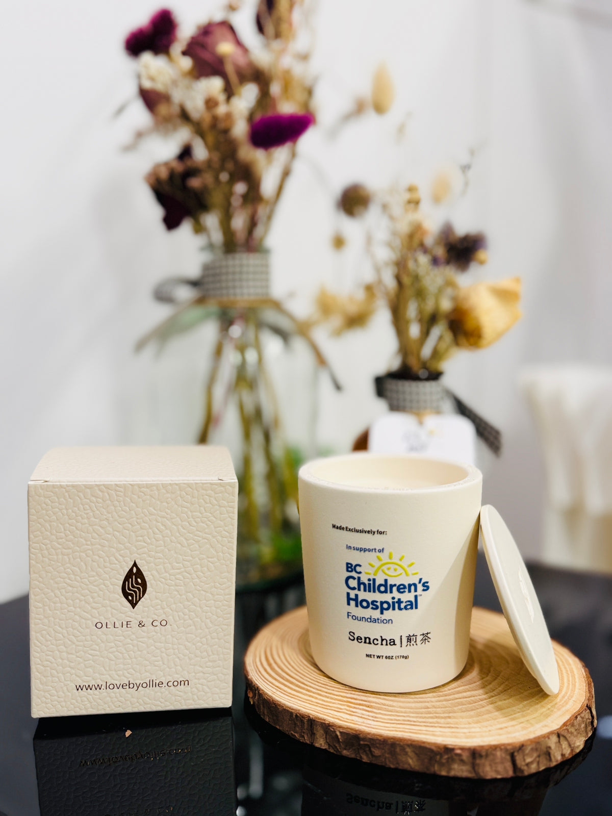 Sencha for BC Children's Hospital Foundation by Ollie & Co. with sencha, Japanese green tea, clean herbal aroma.