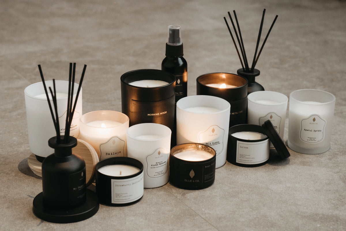 The Pouring Secrets Club by Ollie & Co. with curated monthly candles, home fragrance, body care, merch, local vendor surprises.
