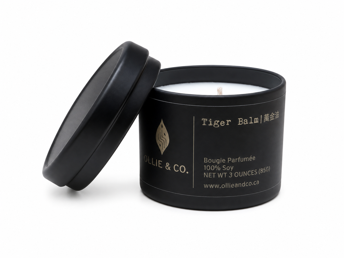 Tiger Balm by Ollie & Co. with softened herbal balm, cooling nostalgic scent.