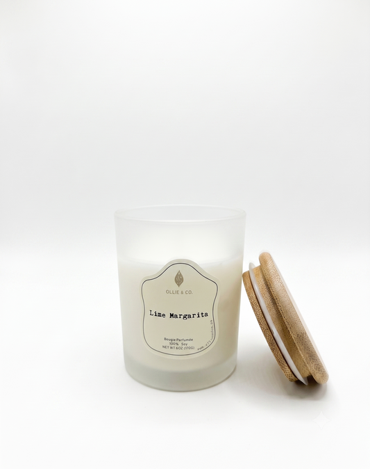 Lime Margarita by Ollie & Co. with lime, agave nectar, sugarcane.